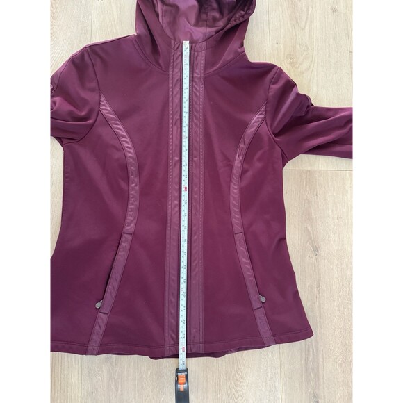 Athleta VERBIER JACKET 2 Hooded Full Zip Training Burgundy Size Large - Picture 7 of 8